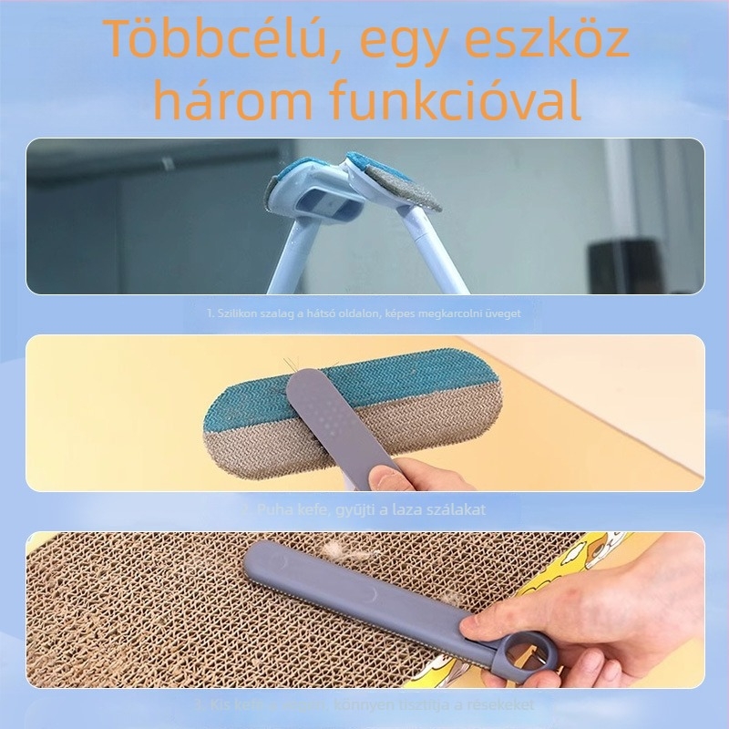 Macskaszőr tisztító készülék szívó és sörtés kefével – macska- és kutyaszőrök, szőnyegek és ágyak tisztítására (Anyag: PP Flanel; Importált: Nem; Ajándék: Nem)