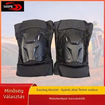 Térdvédők motorkerékpárhoz és kerékpárhoz – nejlon, univerzális illeszkedés, szélálló és ütésálló