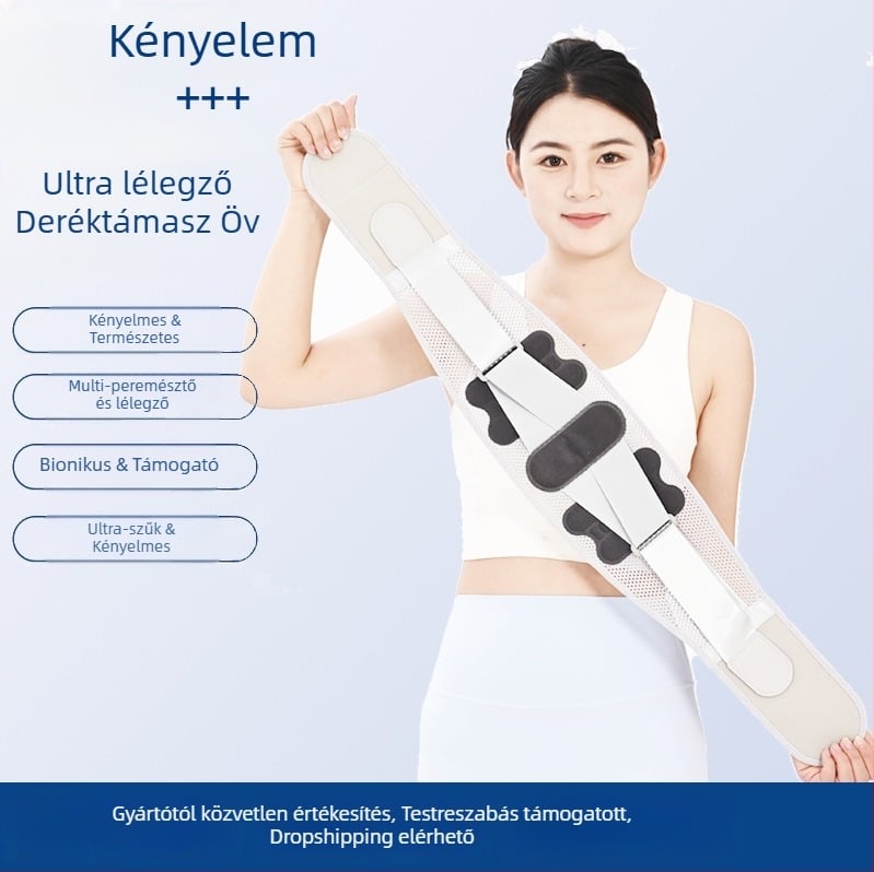Spandex anyagú derékvédő acéllemez-támaszossal – Uniszex, futáshoz, badmintonhoz és edzéshez