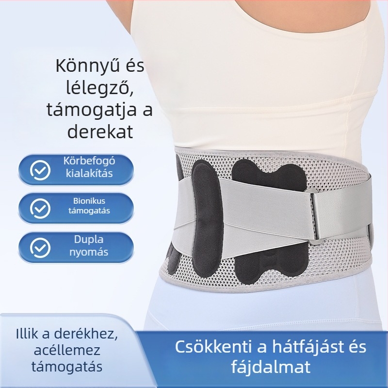 Spandex anyagú derékvédő acéllemez-támaszossal – Uniszex, futáshoz, badmintonhoz és edzéshez