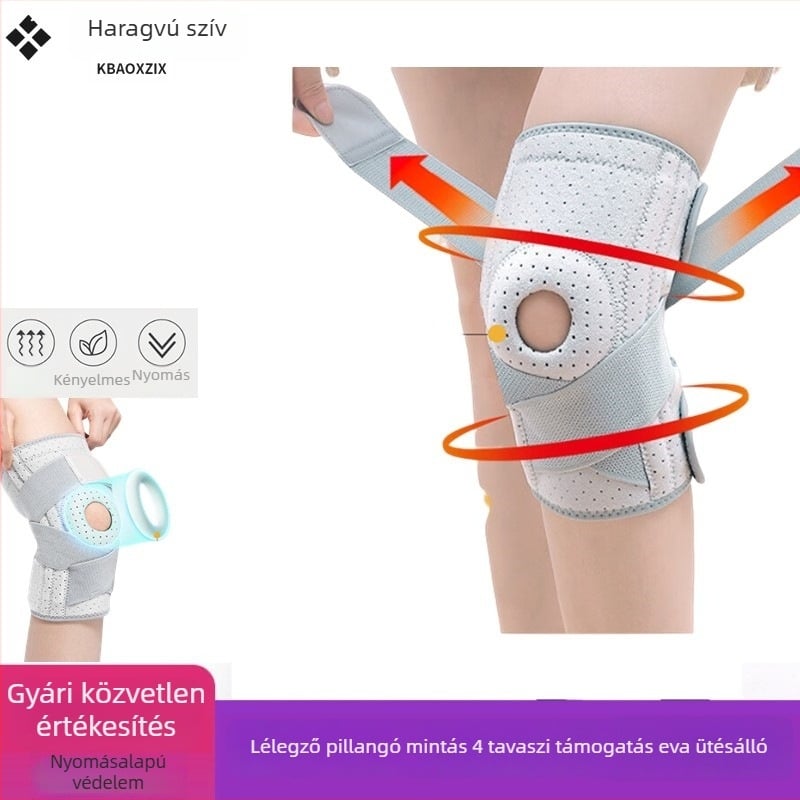 Térdvédők — univerzális használat, gumiból és poliészterből készült, patella védelem, alkalmas hegymászáshoz