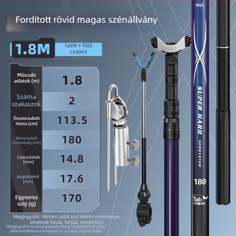 TAB Karbonszálas Horgászbot Tartó — Többirányú Forgatás, Nem Összesukható