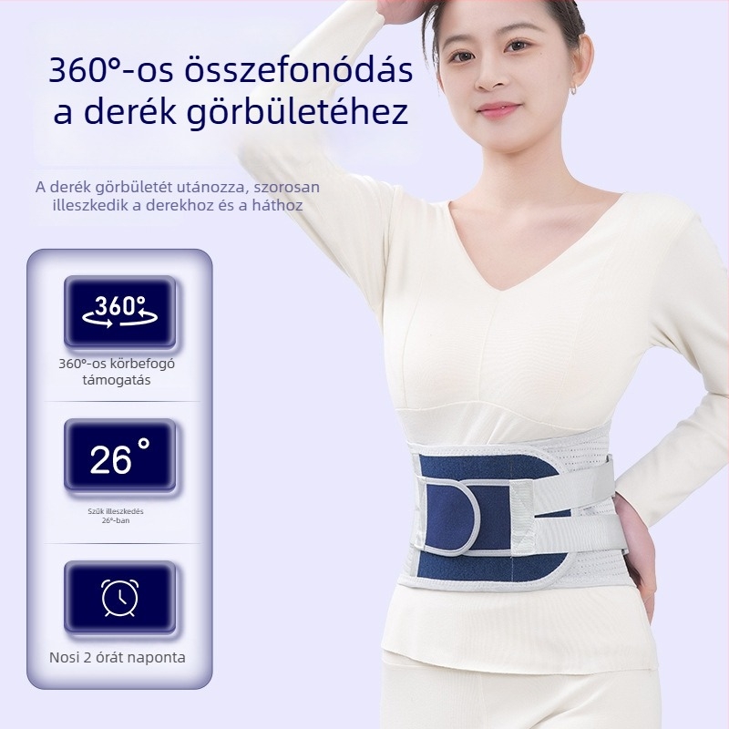 Juxin deréköv acéllemez-támogatással – Négy évszakos, lélegző deréktámasz (polieszter rost)