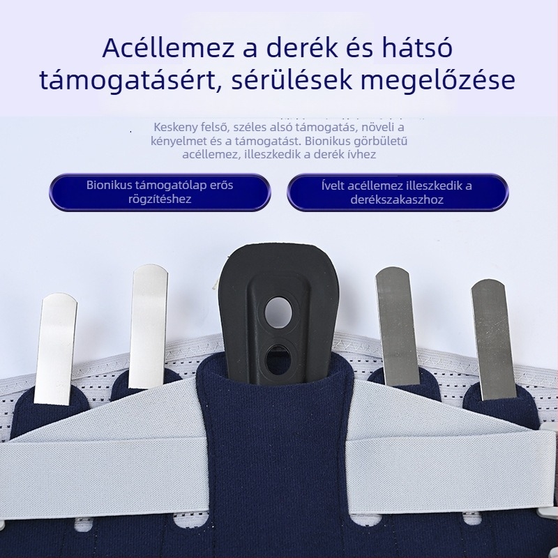 Juxin deréköv acéllemez-támogatással – Négy évszakos, lélegző deréktámasz (polieszter rost)