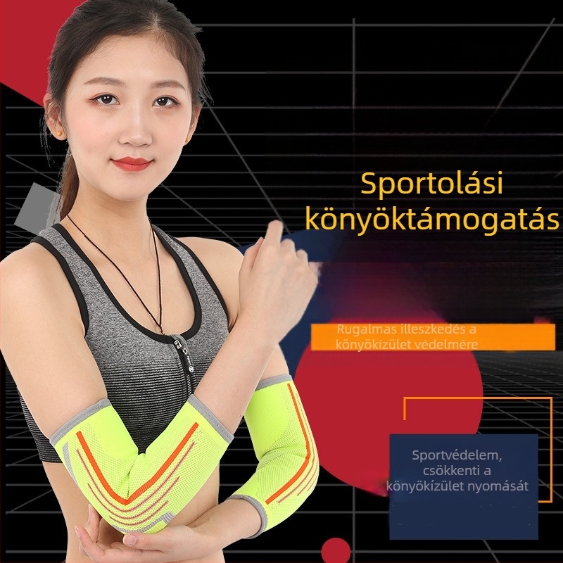 Könyökvédő ujjatlan, kötött nylonból, felnőtteknek, kerékpározáshoz, tenishez, kosárlabdához és tollaslabdához