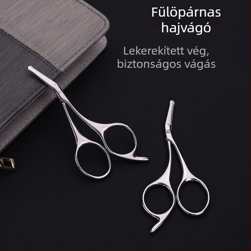 Orrszál-nyíró olló kerek fejű, rozsdamentes acélból, biztonságos kialakítás, márka Jinfengchuang, 21 g, Yangjiang eredetű