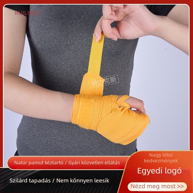 Pamut ökölvívó kéztapasz – csuklóvédő, izzadságelnyelés, felnőtteknek, alkalmas bokszra és sanda