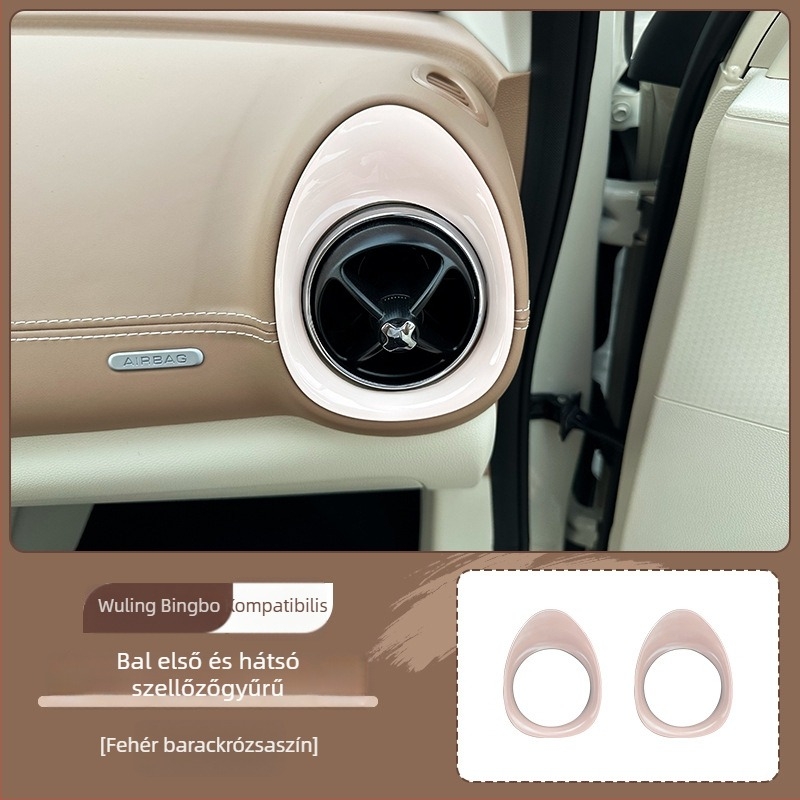 Wuling Bingo belső légcsatorna díszítő gyűrű — központi műszerfal kiegészítő, ABS anyag, modell 1252