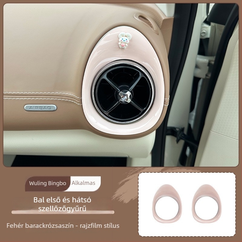 Wuling Bingo belső légcsatorna díszítő gyűrű — központi műszerfal kiegészítő, ABS anyag, modell 1252