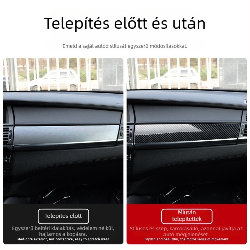 BMW X5/X6 (08-13) E70/E71 középkonzol dekoráció, rozsdamentes acél, modell 234234