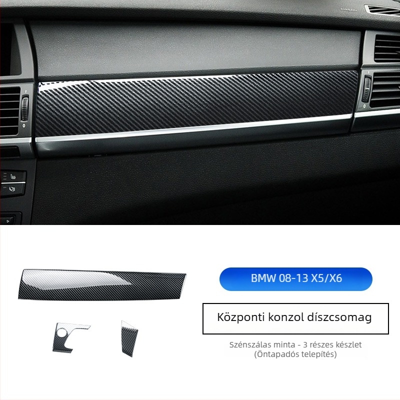 BMW X5/X6 (08-13) E70/E71 középkonzol dekoráció, rozsdamentes acél, modell 234234