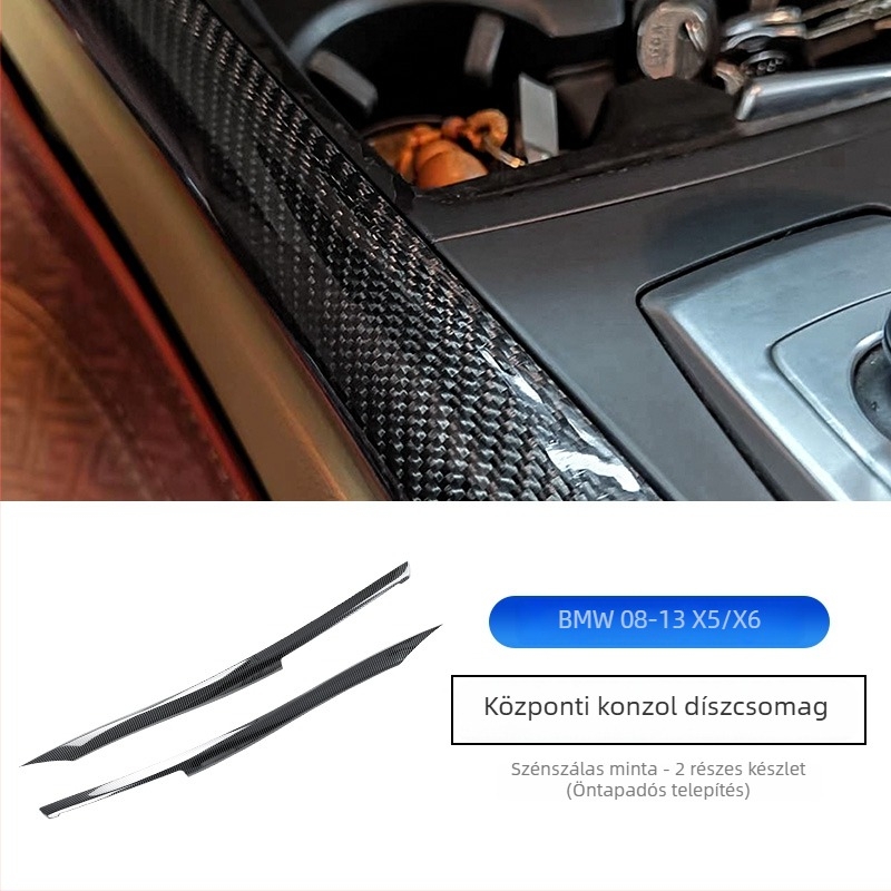 BMW X5/X6 (08-13) E70/E71 középkonzol dekoráció, rozsdamentes acél, modell 234234
