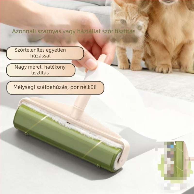 Kicserélhető szöszmentesítő tekercs – eltávolítja a háziállatok szőrét a kanapéról és ruházatból; műanyag test; modern minimalista dizájn; bevezetve 2017 télen.