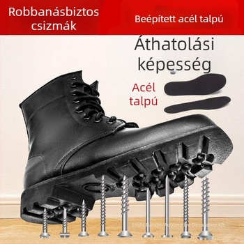 Férfi bakancs: mikroszálas bőr felsőrész, magas szár, gumírozott talp, vízálló, gyorsan száradó