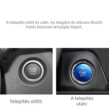 Toyota Corolla egygombos indítási és elektronikus kézifék gombhoz készült alumíniumötvözet díszrész, logó nélkül, Zhejiang eredetű