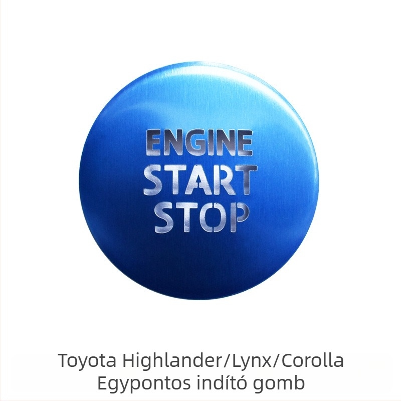 Toyota Corolla egygombos indítási és elektronikus kézifék gombhoz készült alumíniumötvözet díszrész, logó nélkül, Zhejiang eredetű
