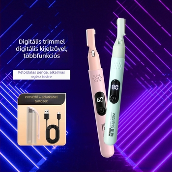 Férfi elektromos grooming készlet — USB újratölthető, multifunkciós trimmer szemöldökhöz, testhez és hónaljhoz; ABS, mosható, súly 60 g