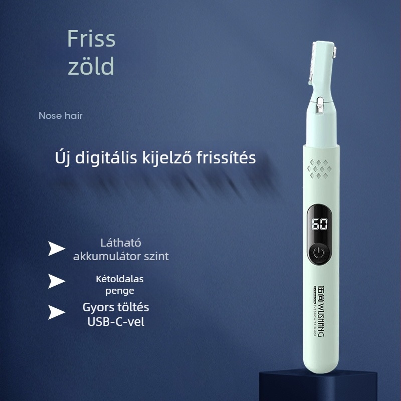 Férfi elektromos grooming készlet — USB újratölthető, multifunkciós trimmer szemöldökhöz, testhez és hónaljhoz; ABS, mosható, súly 60 g
