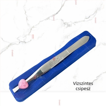 Fenling szemöldökcsipesz sík és ferde csúccsal | rozsdamentes acél kozmetikai eszköz szemöldök formázására és arcszőrzet eltávolítására