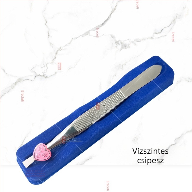 Fenling szemöldökcsipesz sík és ferde csúccsal | rozsdamentes acél kozmetikai eszköz szemöldök formázására és arcszőrzet eltávolítására