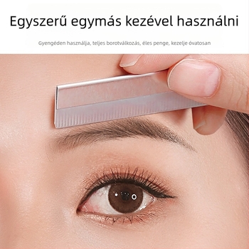Szemöldök-szabó pengék, hullámos élűek, egyszer használatosak, 10 db, acél