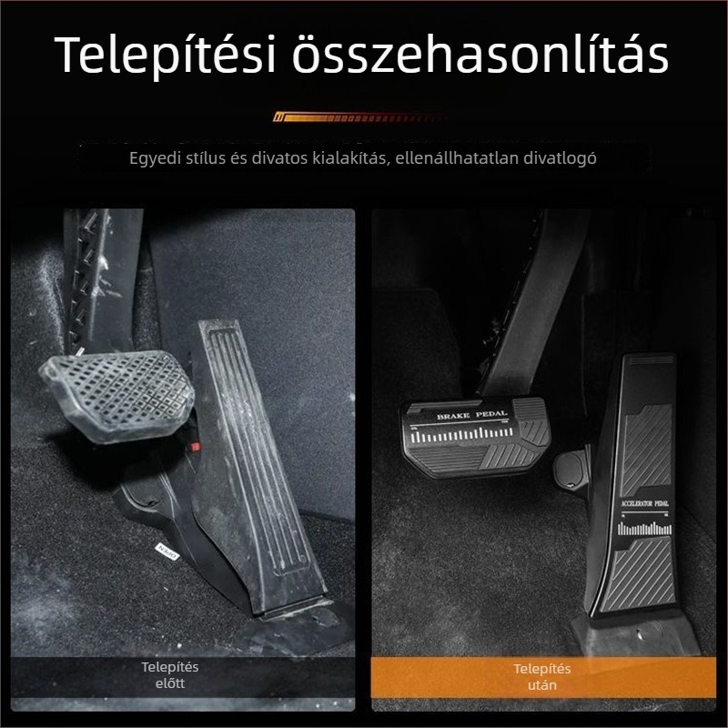 Alumíniumötvözetből készült anti-slip pedálvédők gyorsító- és fékpedálokhoz, Leapmotor C10/C11-hez, belső módosítási alkatrészek