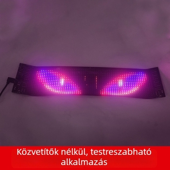 Rugalmas autó LED-kijelző ragasztós telepítéssel, kültéri használatra, több kijelző mód, nagy fényerő