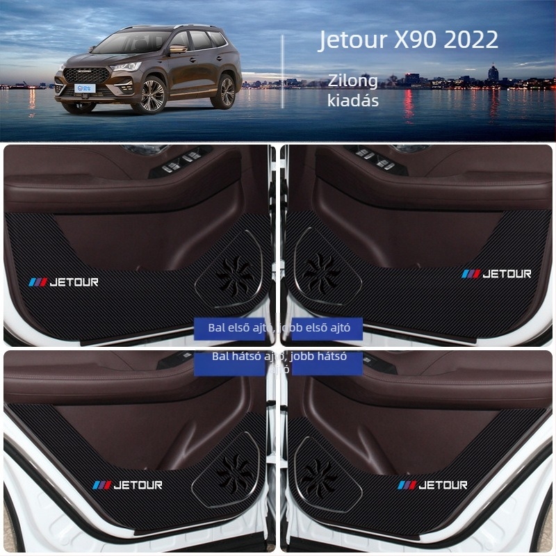 Chery Jietu X90PLUS ajtóvédő párna, bőr, logó nyomtatott • Márka: Chiwick