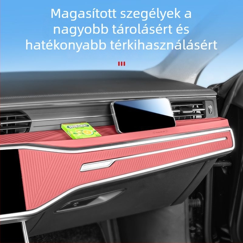 Szilikon középkonzol védőpad Audi A6L-hez – belső dekoráció és tároló kiegészítő