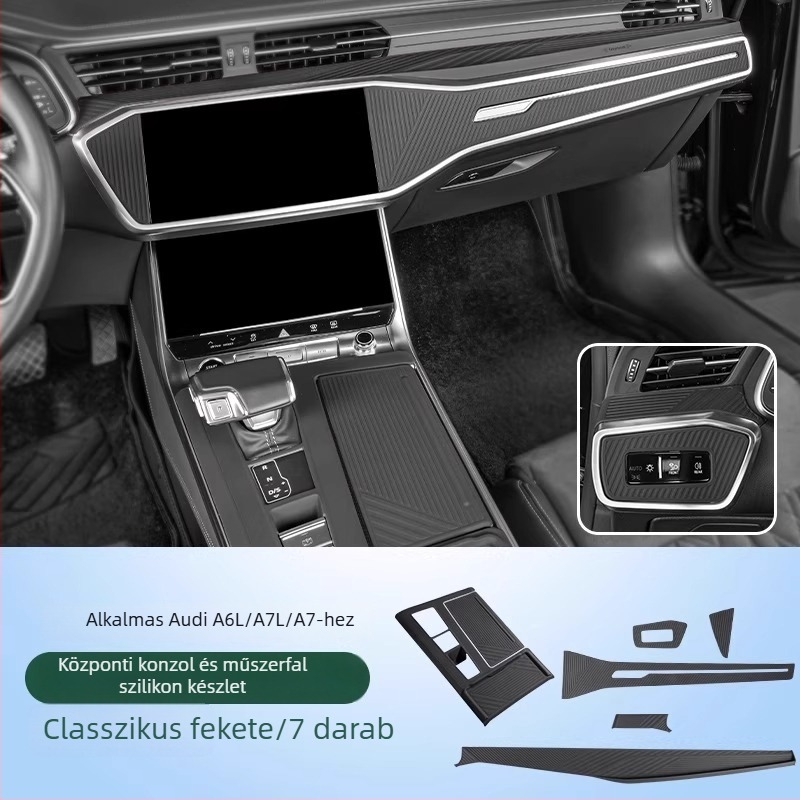 Szilikon középkonzol védőpad Audi A6L-hez – belső dekoráció és tároló kiegészítő