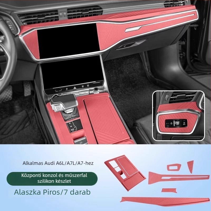 Szilikon középkonzol védőpad Audi A6L-hez – belső dekoráció és tároló kiegészítő
