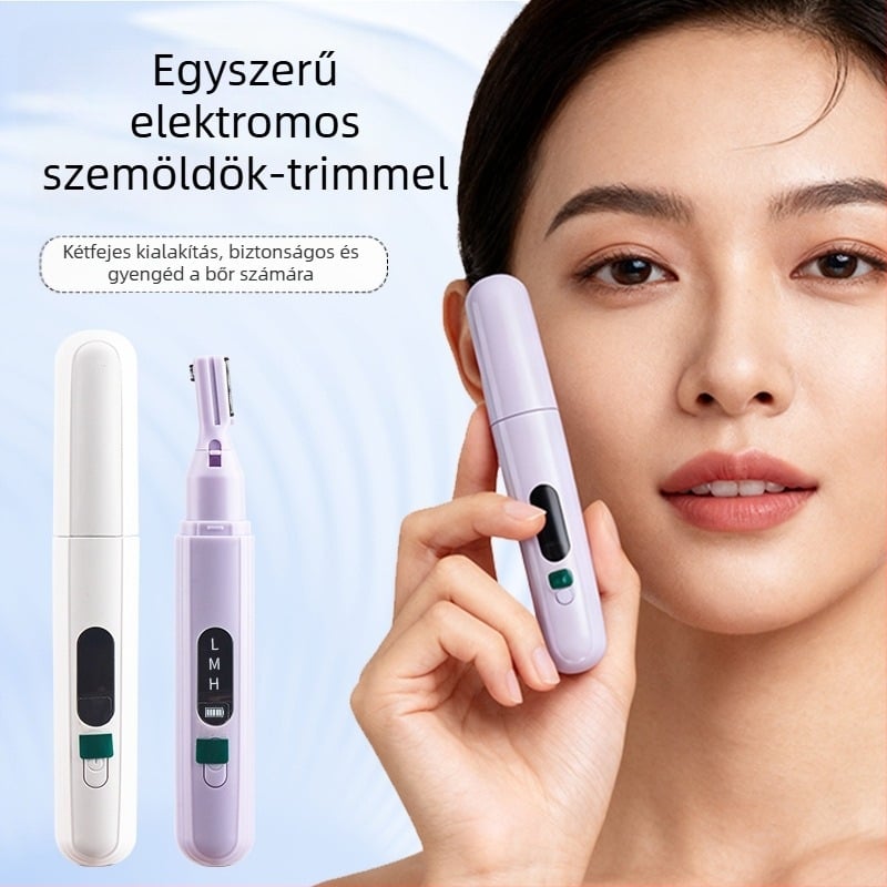 Szemöldök-trimmelő USB-töltésű, ABS ház, elektromos, otthoni használatra, univerzális