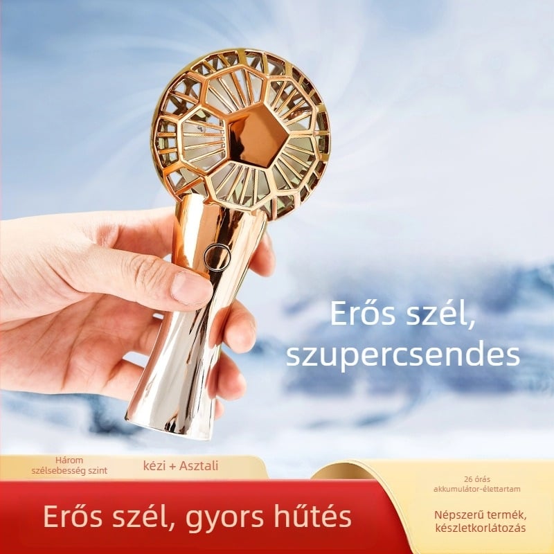 Futball Világbajnokság mini USB töltővel, kézi ventilátor, hordozható kültéri asztali ventilátor, 3 sebesség, beépített 300–500 mAh akkumulátor, alacsony zaj 45–50 dB