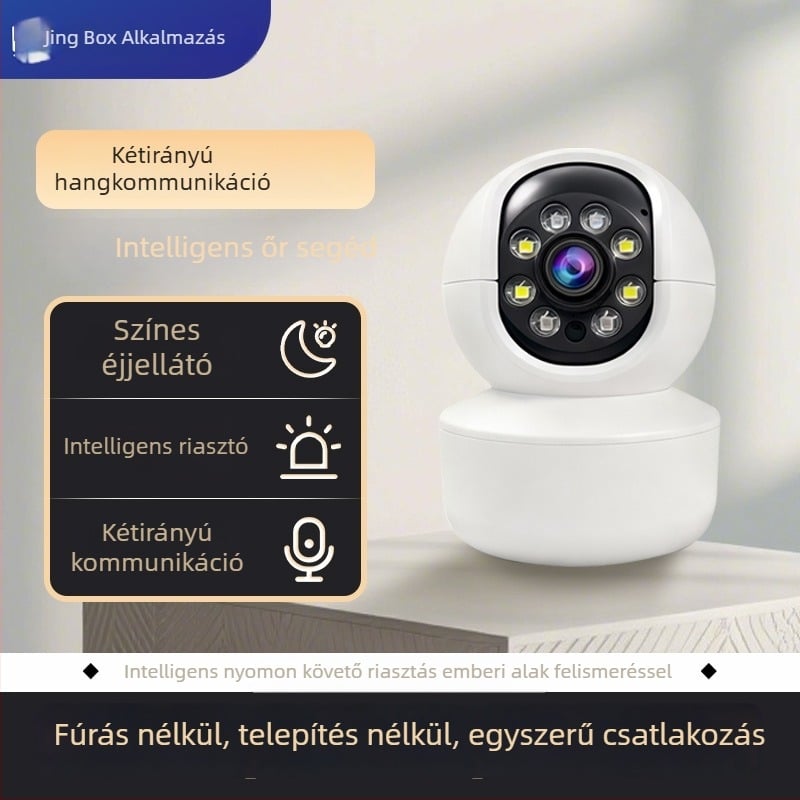 Beltéri 4G megfigyelő kamera éjjellátással 0.00001 lux, 1/2.9 szenzor, riasztó funkció, 48V tápegység