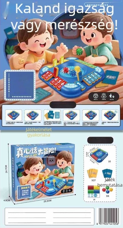 Igazság vagy Kihívás kártyajáték gyerekeknek – többfős asztali játék műanyag kártyákkal, Le Zai márka, TK-024 modell, 3C tanúsítvány 2024152202054298, 4–6, 7–14, 15–35