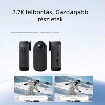 4K sportos akciókamera, LCD-kijelző nélkül, TF-kártya tárolás, ABS test, 35 g tömeg, egy kamera