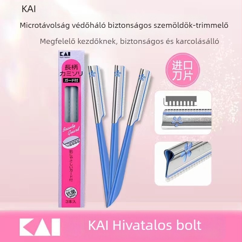 awas Szemöldök-trimmelő – 5 darabos készlet rozsdamentes acélból, kezdőknek, biztonságos, uniszex