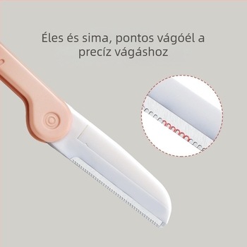 Összecsukható szemöldök-trimmel, hordozható kezdő készlet, rozsdamentes acél penge, 3 darab