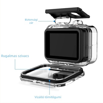 GoPro vízálló tokozás GoPro 9–13-hoz, PC anyag, 1:1 öntés, védő burkolat