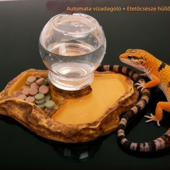 Többfunkciós hüllő etetőedény állandó víz adagolóval, leválasztható, GP1401 modell, 420 g