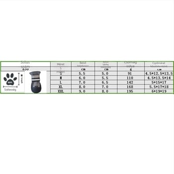 PU anyagú kutyacipő, lágy talppal, vízálló, csúszásmentes, fényvisszaverő