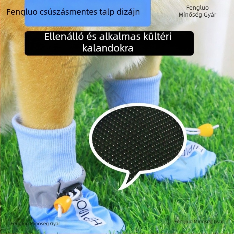 Kutya esőcsizmája – vízálló gumiból készült lábvédők, melegen tart, univerzális illeszkedés