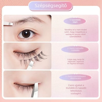 Szemöldökclip rozsdamentes acélból, csúszásmentes markolattal és ferde, lapos végű csúccsal — Gecomo/Gemeng, származás Guangzhou