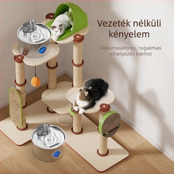 Intelligens rozsdamentes acélból készült háziállat-ivóvíz adagoló Ty10 infravörös szenzorral – alkalmazás-kompatibilis, leválasztható, kutyáknak és macskáknak