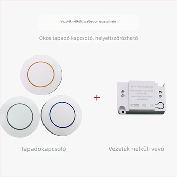 Intelligens vezeték nélküli kapcsoló időzítővel és kettős vezérléssel, RF433 és mobilalkalmazás vezérlése, 90-265V, 10A