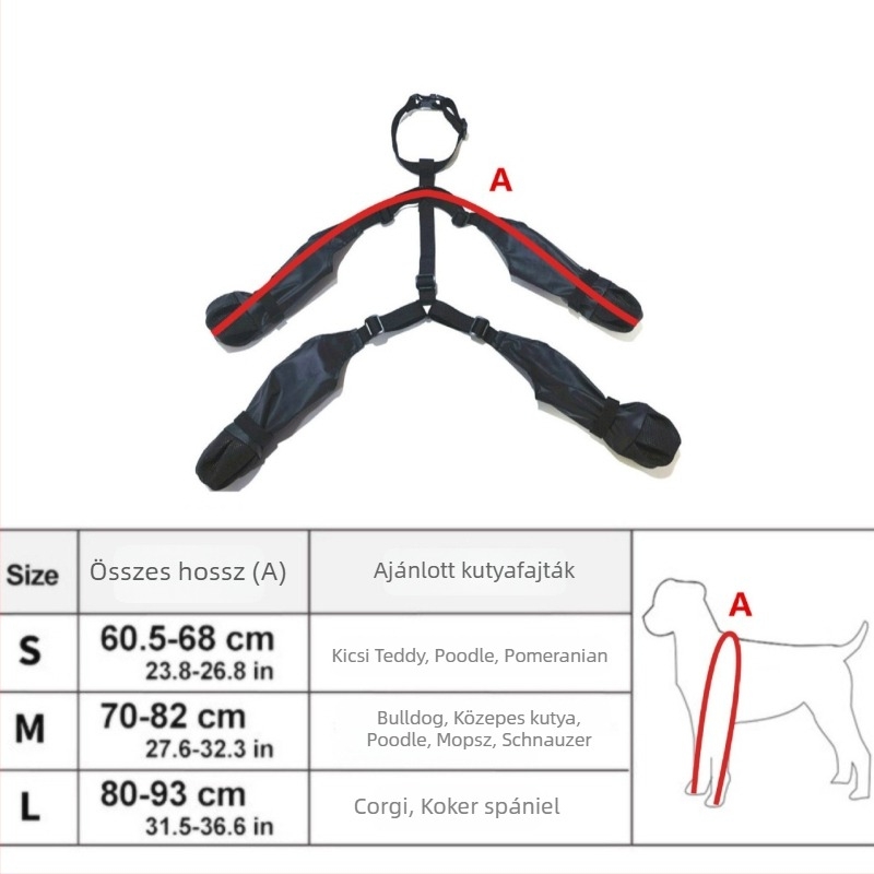 Kültéri kutyacipő – négy évszakos, légáteresztő, vízálló, csúszásmentes, szintetikus bőr