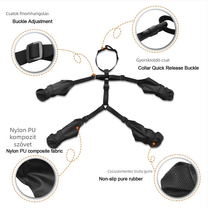 Kültéri kutyacipő – négy évszakos, légáteresztő, vízálló, csúszásmentes, szintetikus bőr