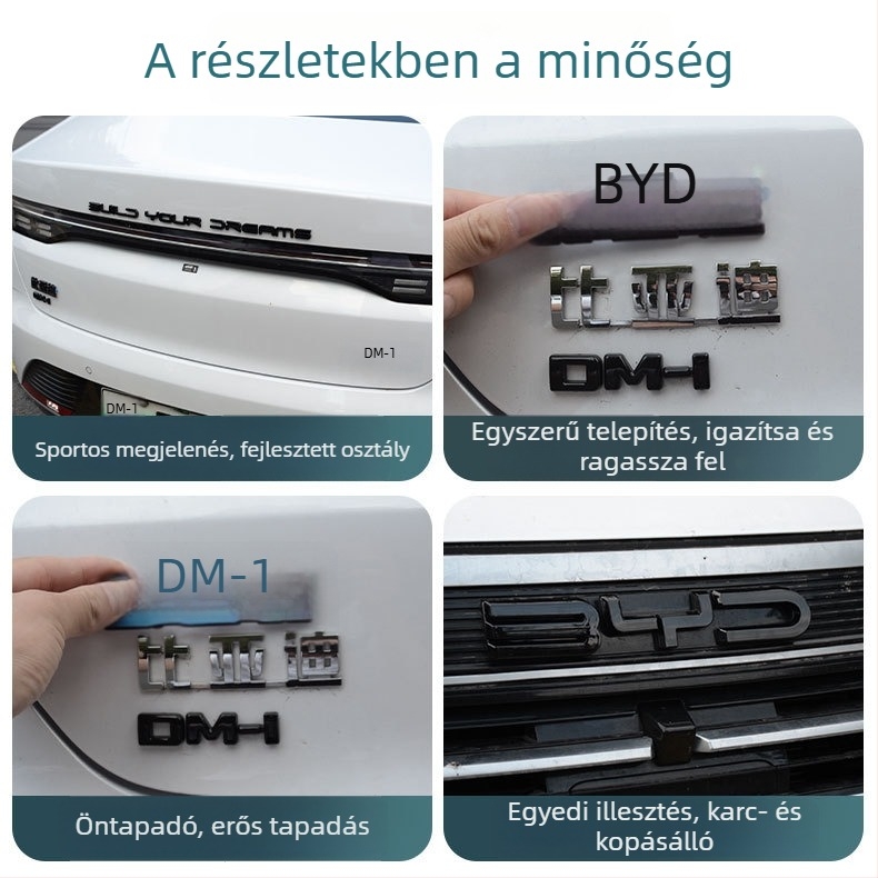 BYD Destroyer 05 hátsó díszítő matricák, rozsdamentes acélból, modell Ozf, Hanbang jiechen