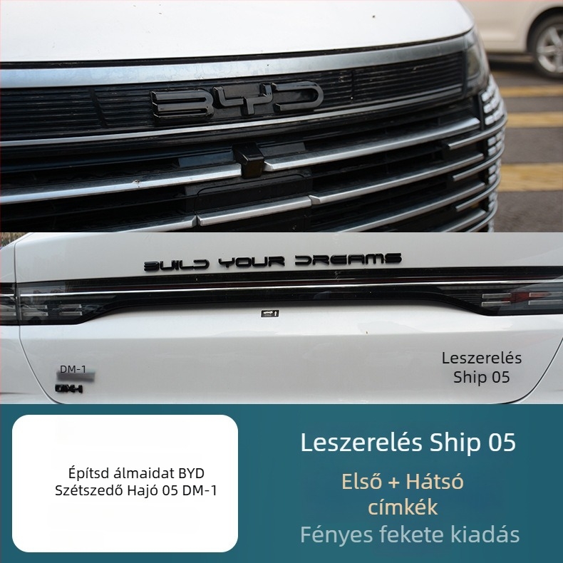 BYD Destroyer 05 hátsó díszítő matricák, rozsdamentes acélból, modell Ozf, Hanbang jiechen
