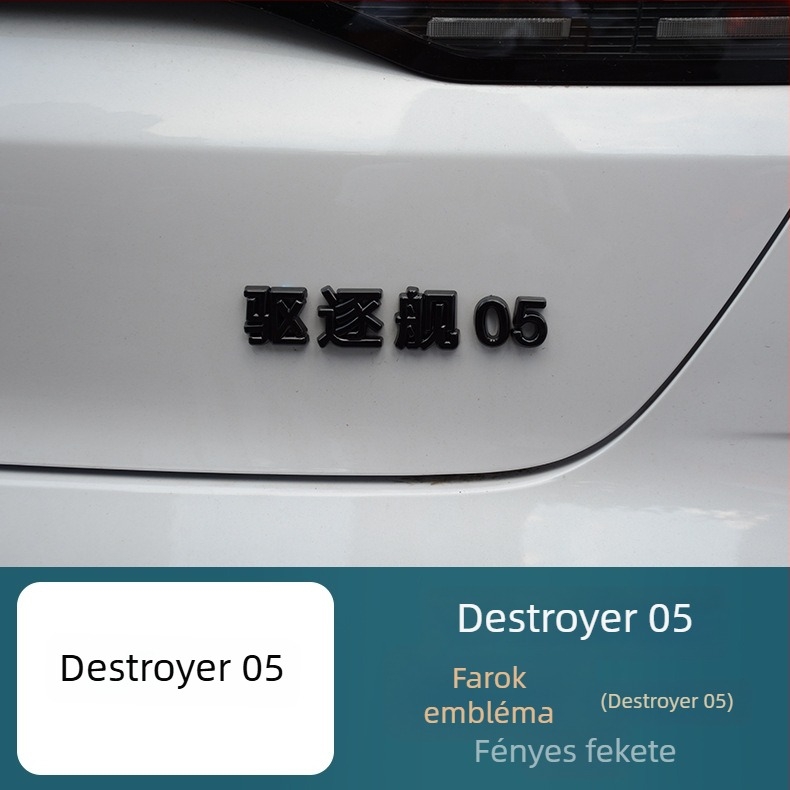 BYD Destroyer 05 hátsó díszítő matricák, rozsdamentes acélból, modell Ozf, Hanbang jiechen